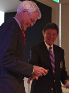 Jim Hicks introduces Dr. Caldwell Esselstyn