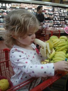 Violet at Trader Joe's
