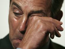 Boehner's reaction to the defeat of his "Plan B."