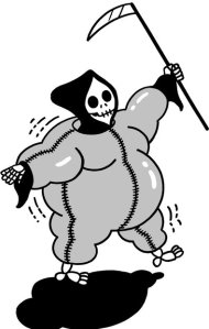 The gist of the article is our "fear of fat." This was the image in the New York Times.