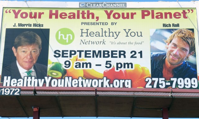 The highway billboard promoting my 9-21-13 speech in Tucson, AZ