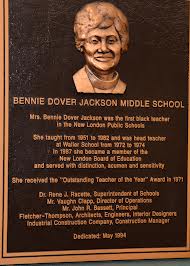 As you can see from this plaque, this special woman was the first African American to teach in the New London School system---in the 1950s.
