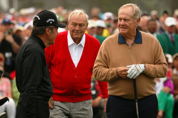 The big three, with Gary looking a full generation younger than Arnie and Jack this week.