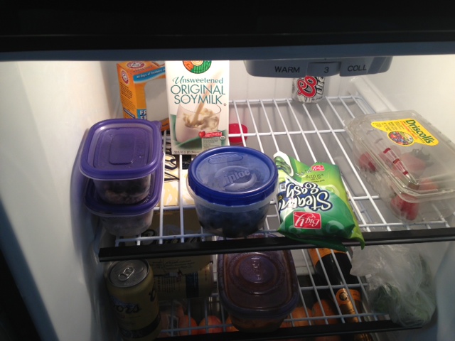 I usually keep two in the refrigerator section so that they're ready to cook without having to defrost.