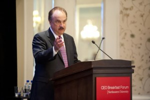 Mr. Merlo speaking at Northeastern University