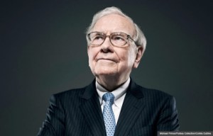 Warren Buffett as he appeared in the AARP article.
