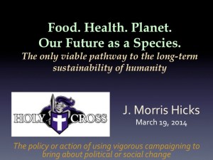 Notice the definition of "activism" on this slide.