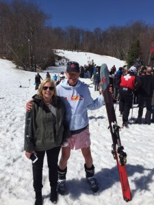 April 12, 2015, after surviving my first and LAST pond-skimming experience of my life. Wachusett Mountain, MA.