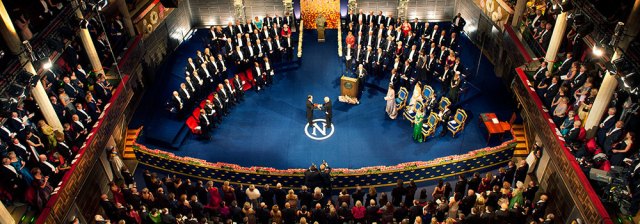 The Nobel Prize Nobel Prizes in Physics, Chemistry, Physiology or Medicine and Literature are awarded in Stockholm, Sweden, while the Nobel Peace Prize is awarded in Oslo, Norway.